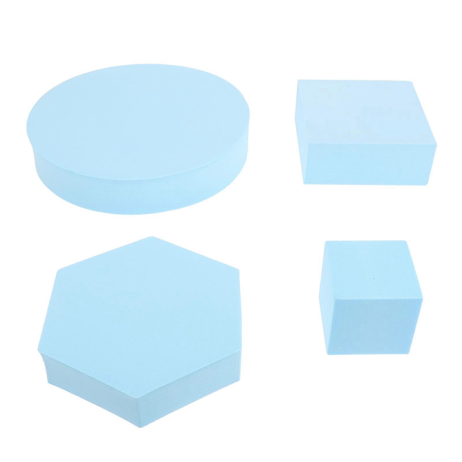 Blue Geometry Photo Props Foam for Photography 8Pcs Artistic Geometric Props