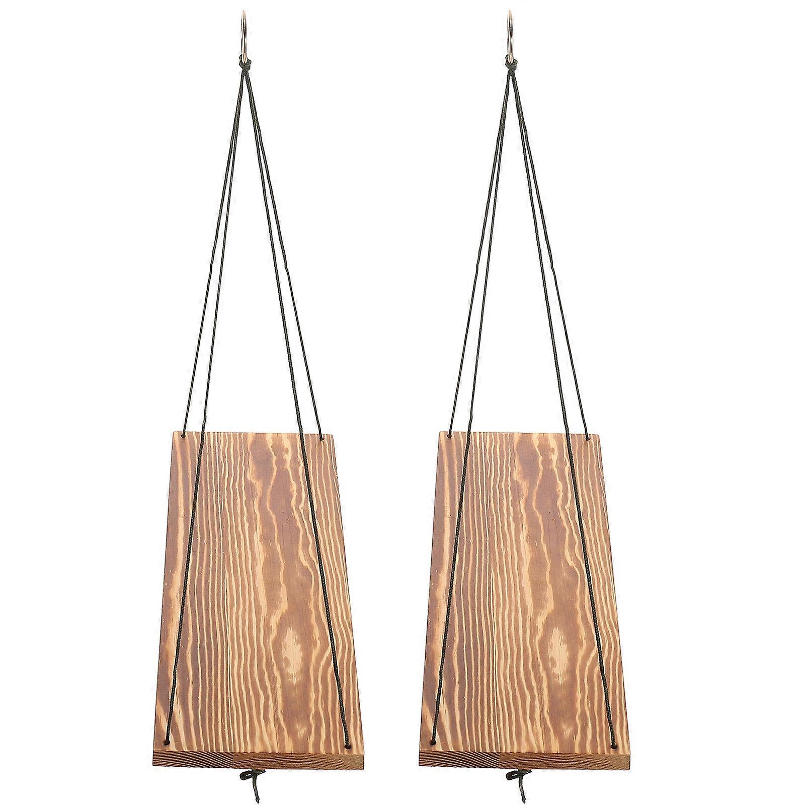 Wood Swing Hanging Holder for Wall Display 1Set Indoor Storage Shelf