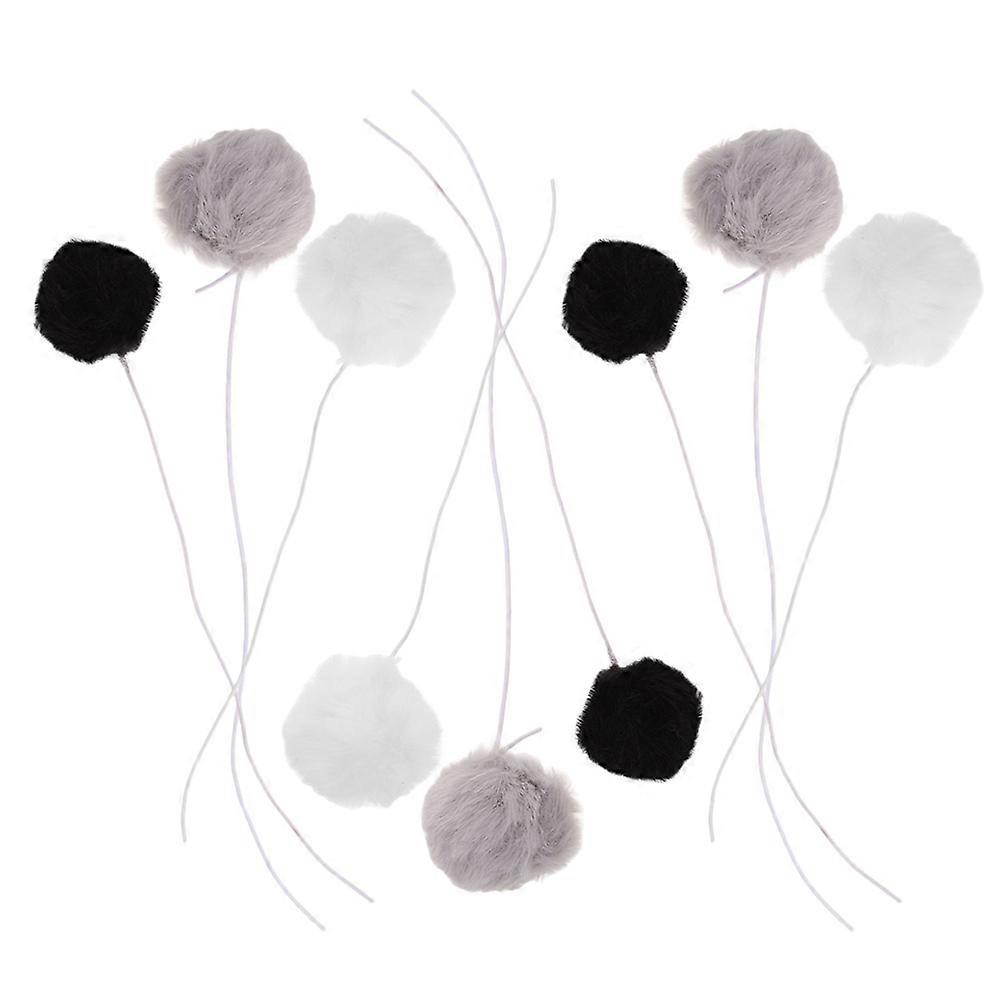 Plush Ball Cat Teaser Toy 9Pcs Set For Indoor Cats With Comfort And Entertainment Features Perfect For DIY Cat Climbing Towers And Playtime