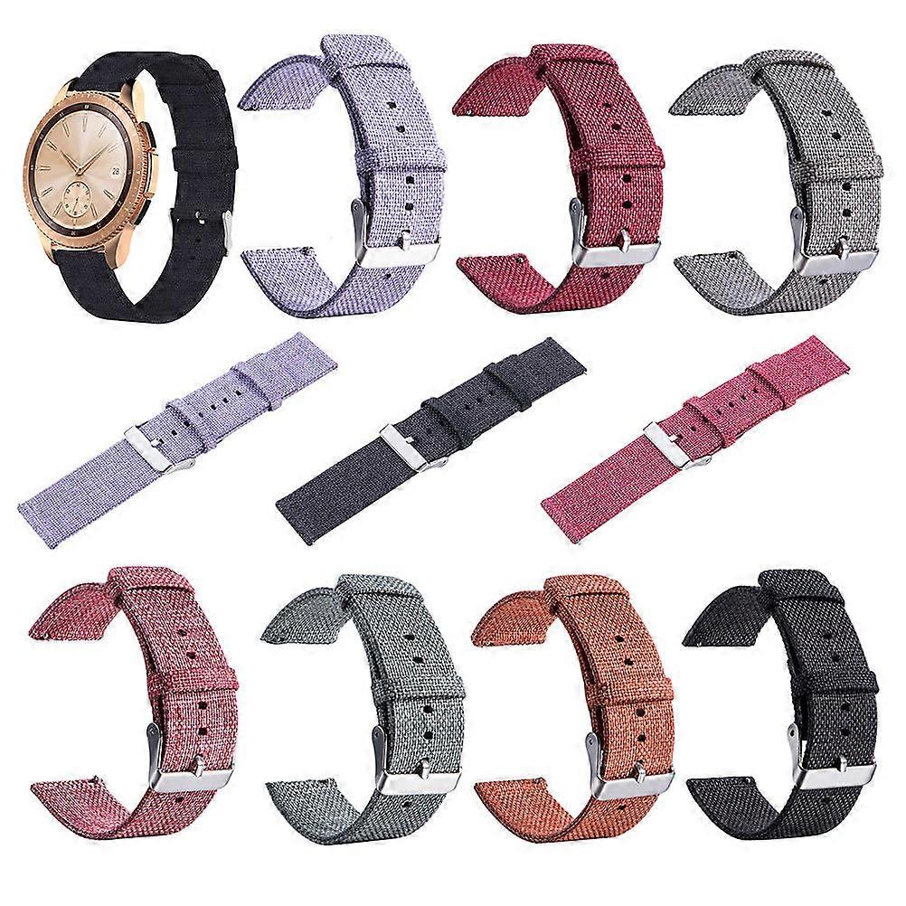 Watch Replacement Strap Nylon Canvas for Smartwatch Use 1Pcs Rosy Watchband