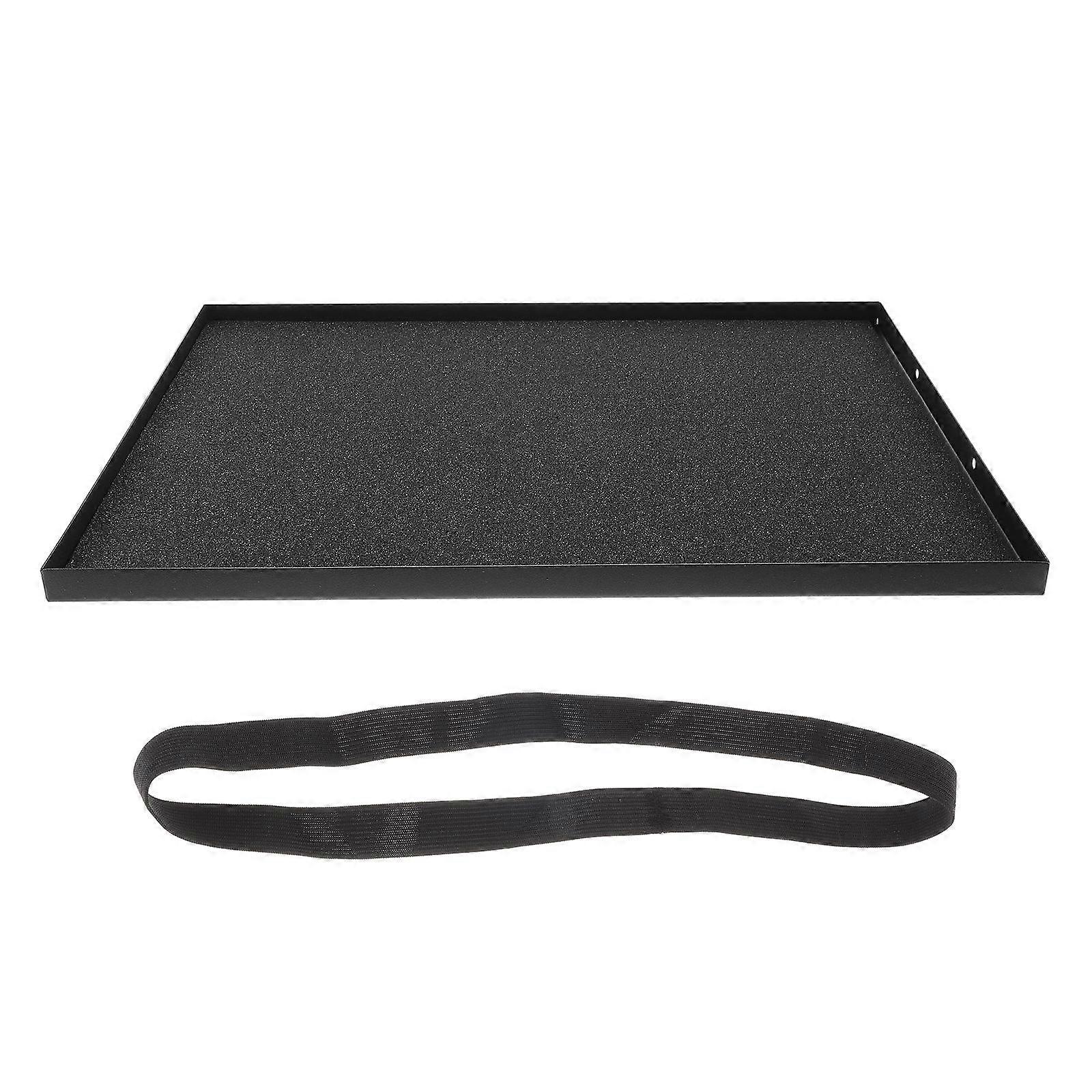 Laptop Pallet Tray for Storage 2Pcs Black Laptop Tray Platform with Retaining Strap