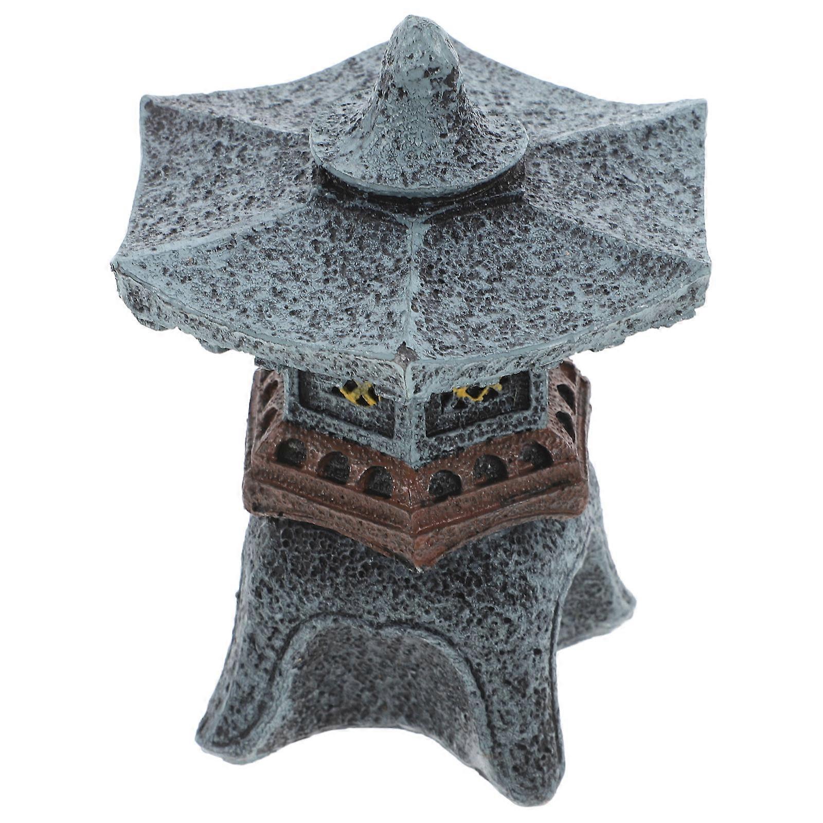 Miniature Pavilion Resin Decoration for Micro Landscape Pavilion 4Pcs Set
