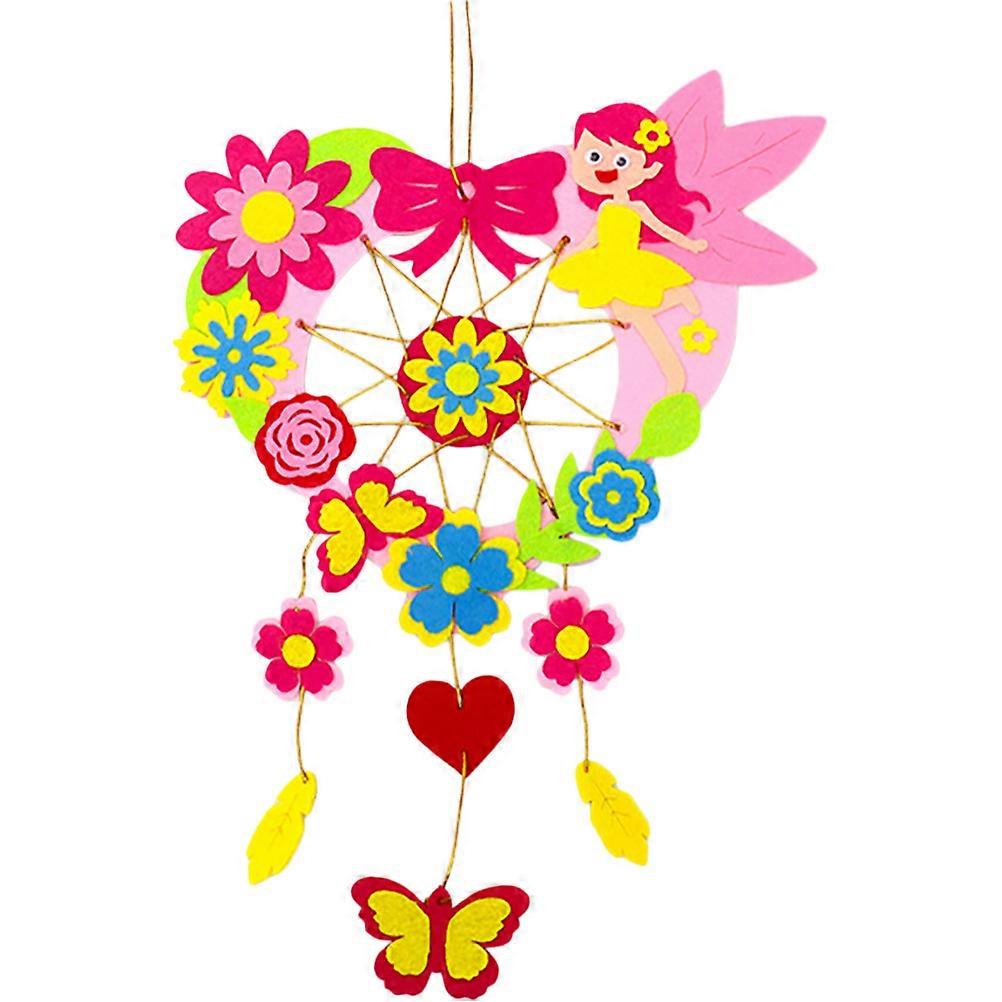 DIY Wind Chime Kit for Children with 3Sets Felt Wind Bell Creative Craft