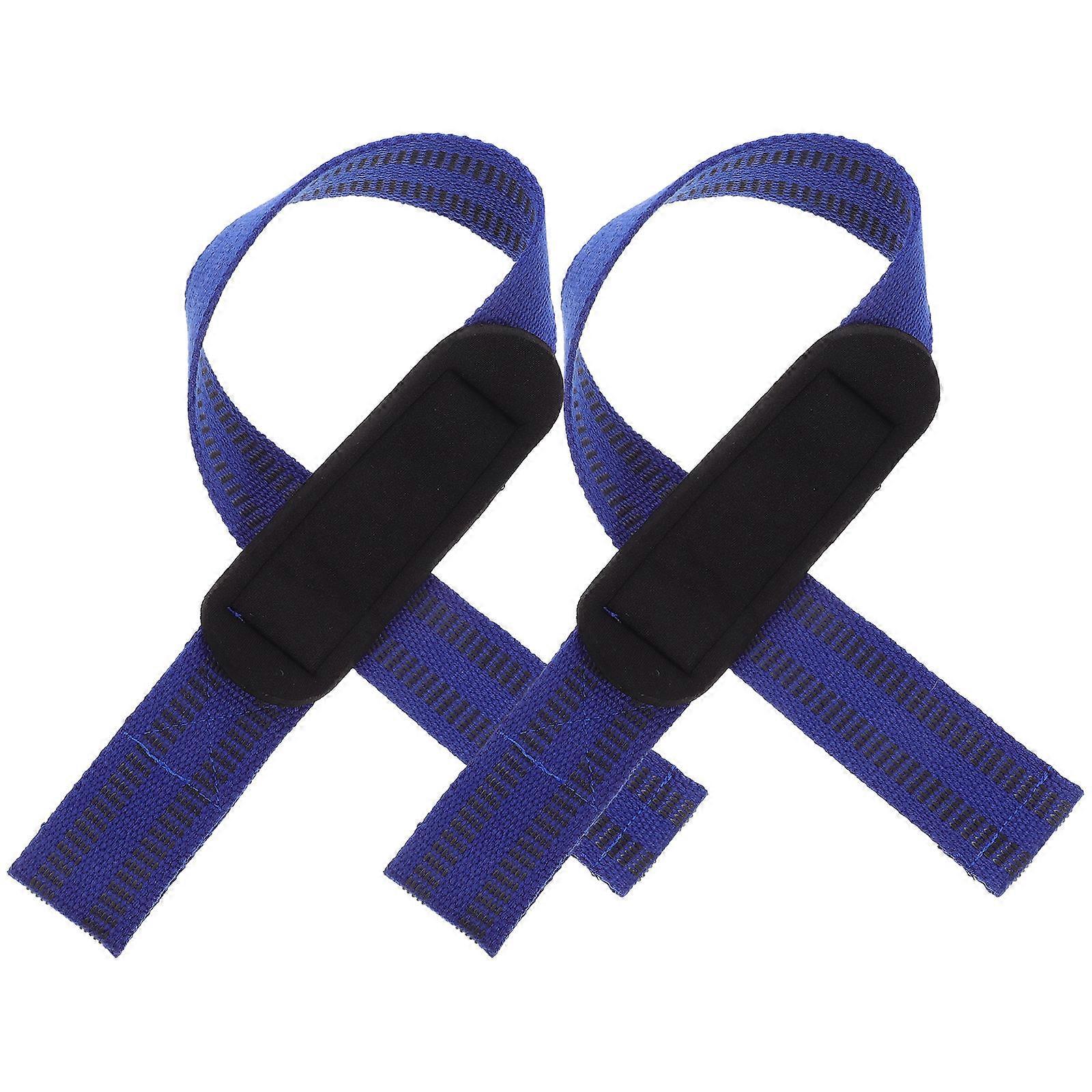 Weightlifting Wrist Support Strap for Gym 4Pcs Blue Cotton and Polyester