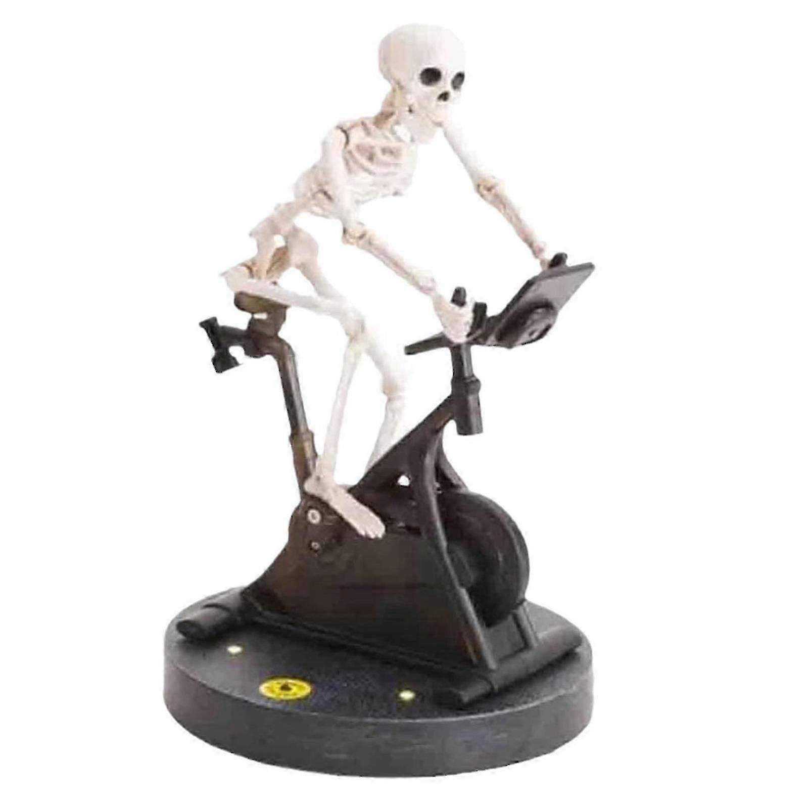 Funny Animatronic Skeleton Biker Statue for Halloween