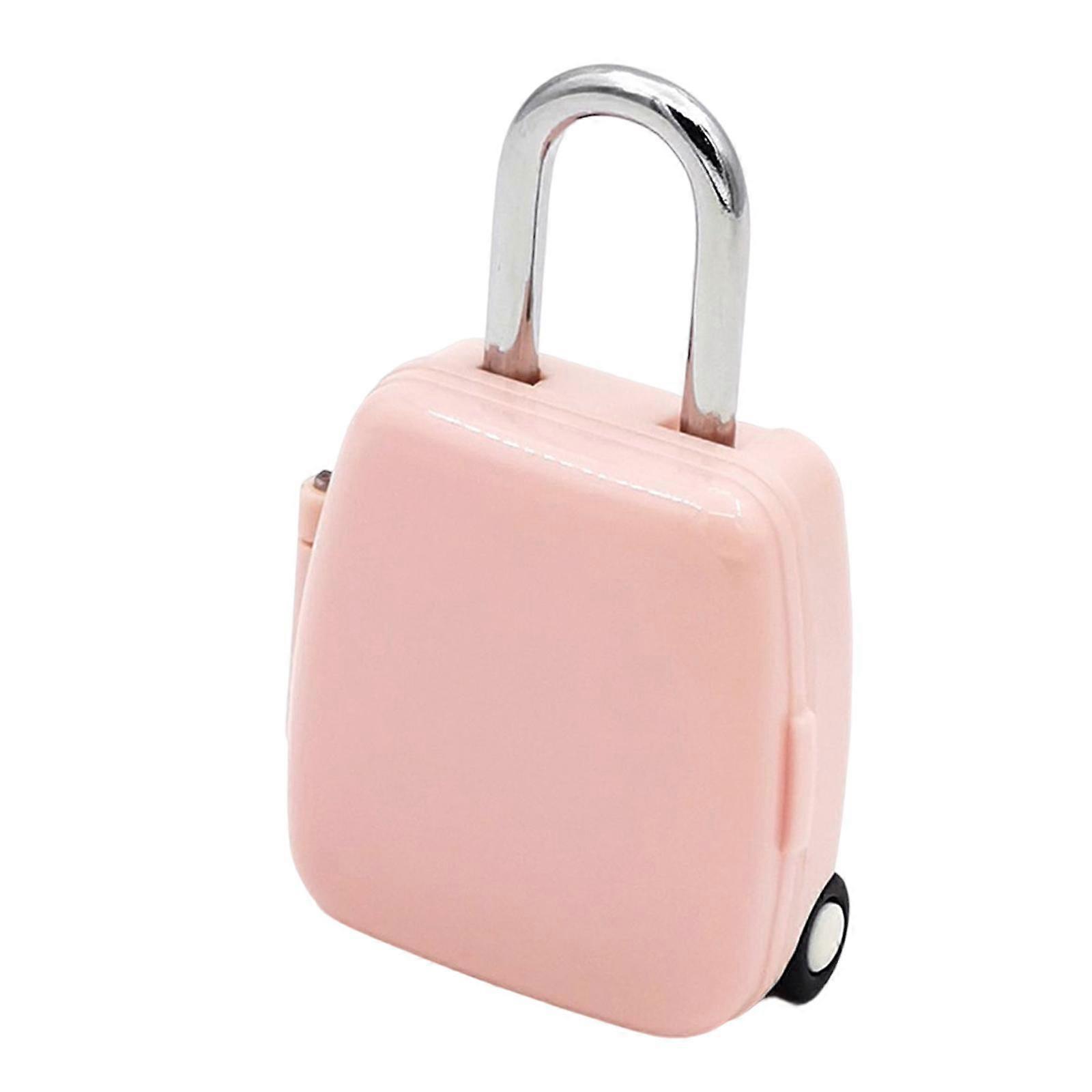 Keyless Combination Padlock Code Lock for Gym School Locker Toolbox Pink