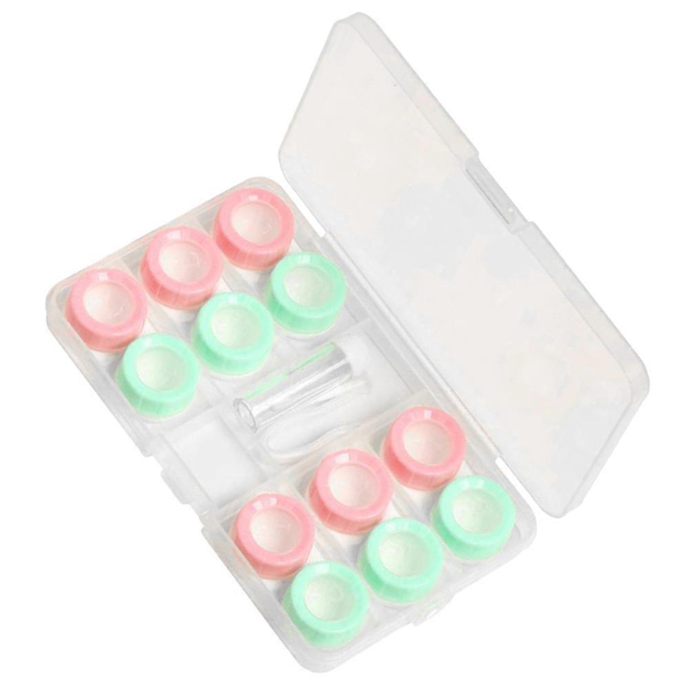 Lens Case With Tweezer And Bottle For Lenses Holder Designed For Outdoor Activity 6Pack