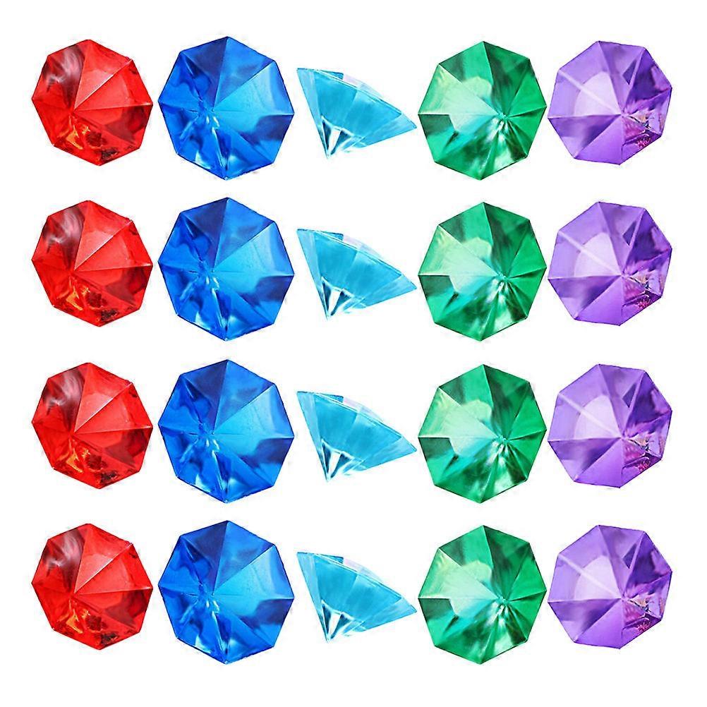 Clear Acrylic Diamond for Decoration 1Pack Octagonal Crystal Gems