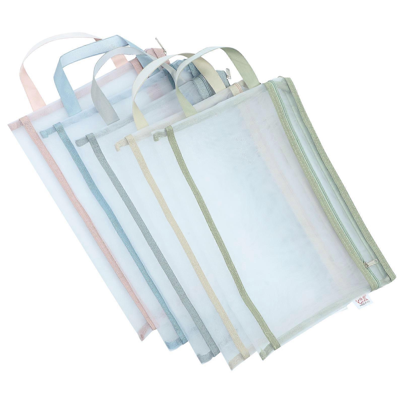 Mesh Zipper Pouch Bags for Organization with 15Pcs Assorted Colors