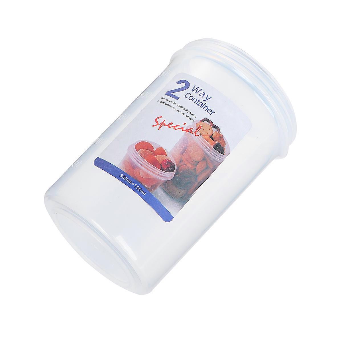 Heat Preservation Lunch Box Bento Box For School Office White 17x8.6x8.6cm Double-layer 1Pc