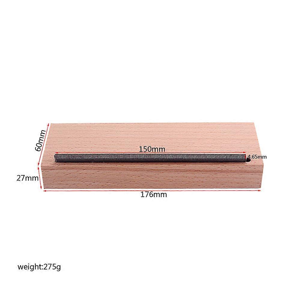 Fret End Dressing File Set for Guitar Accessories Block Brown Wood Chamfering Fix Tool for Guitar Maintenance