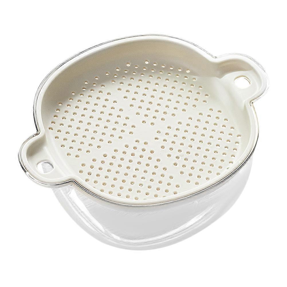 Multi-Function Storage Basket Double Layer Draining Basket for Use 3Pcs