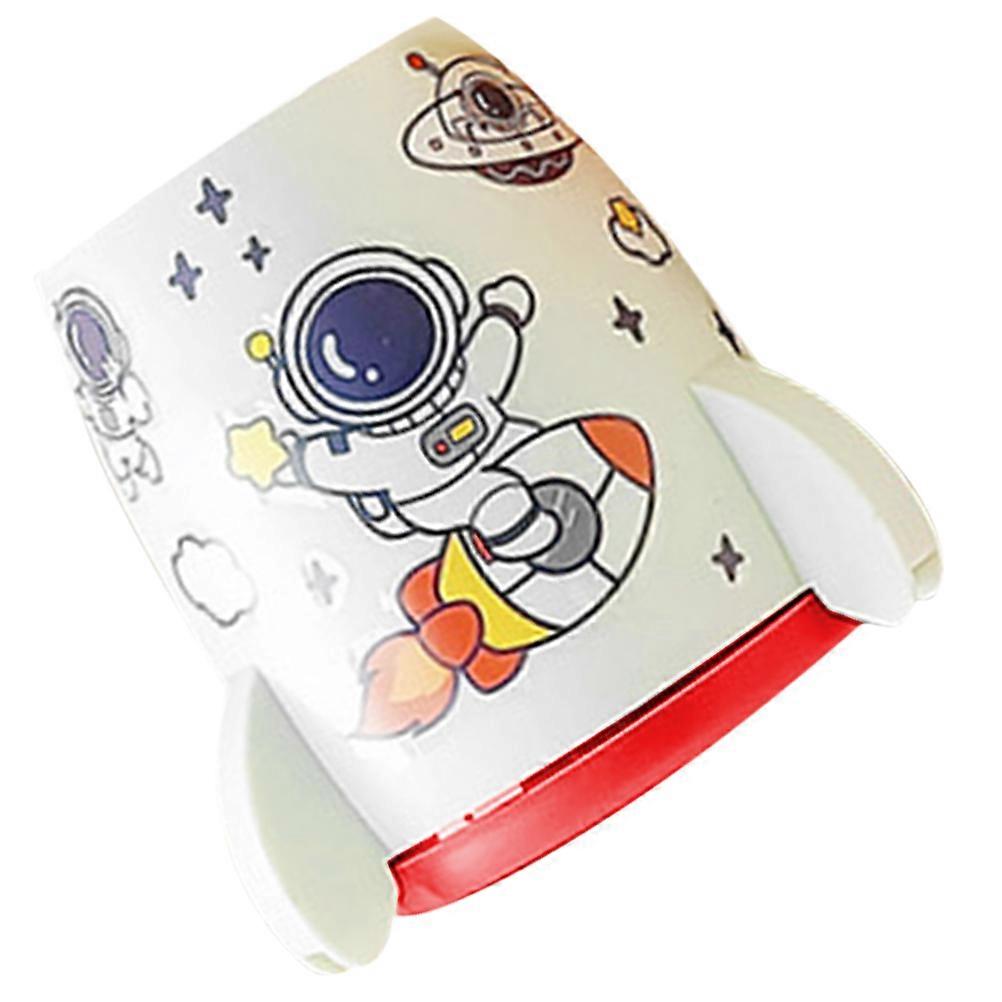 Pencil Holder Rocket Shaped for Desktop Use 2Pcs White Plastic Cute Pen Holders