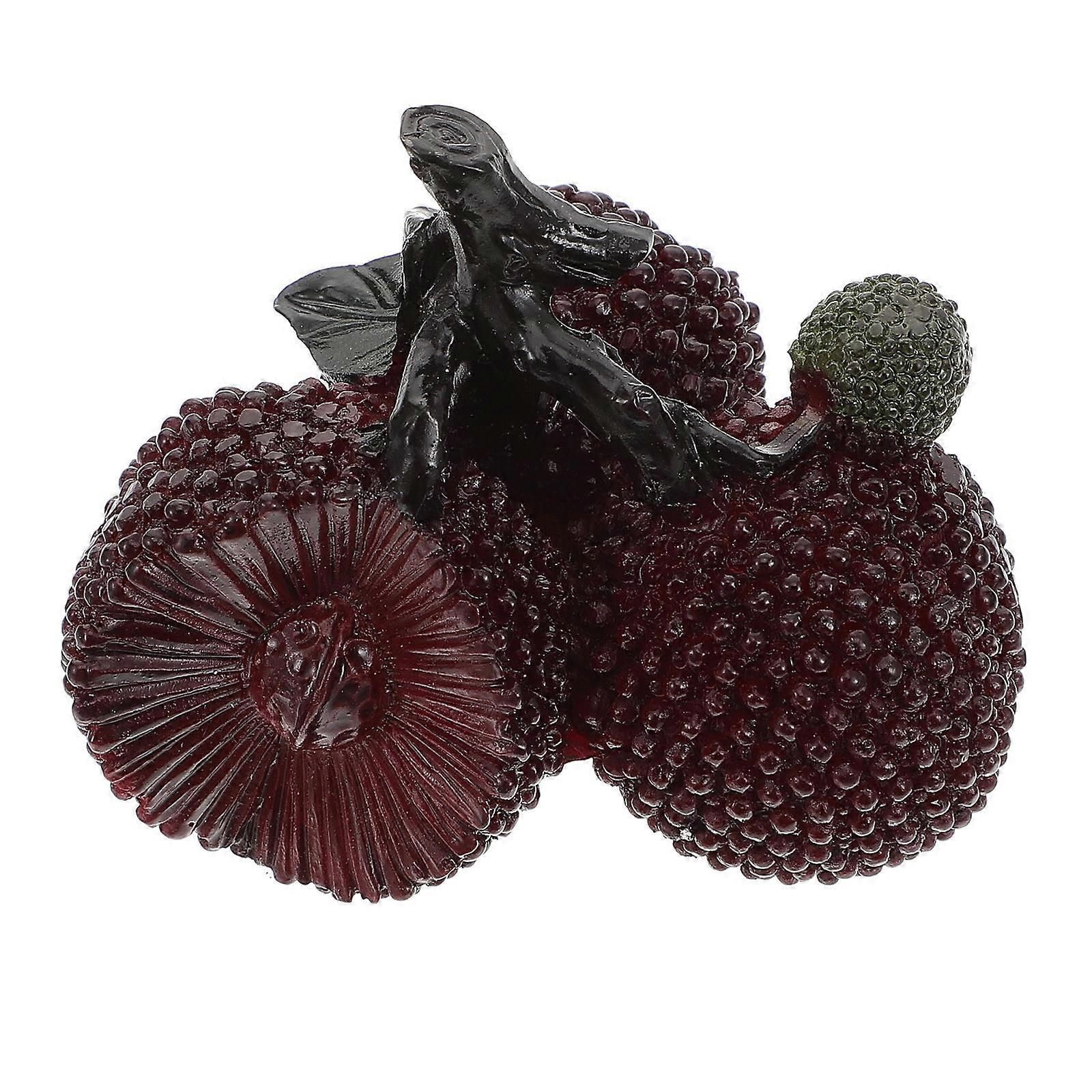 Color Changing Tea Pet Decorative Fruit Model for Tea Accessories Made of Resin Dark Red for Desktop Decoration 1 Set