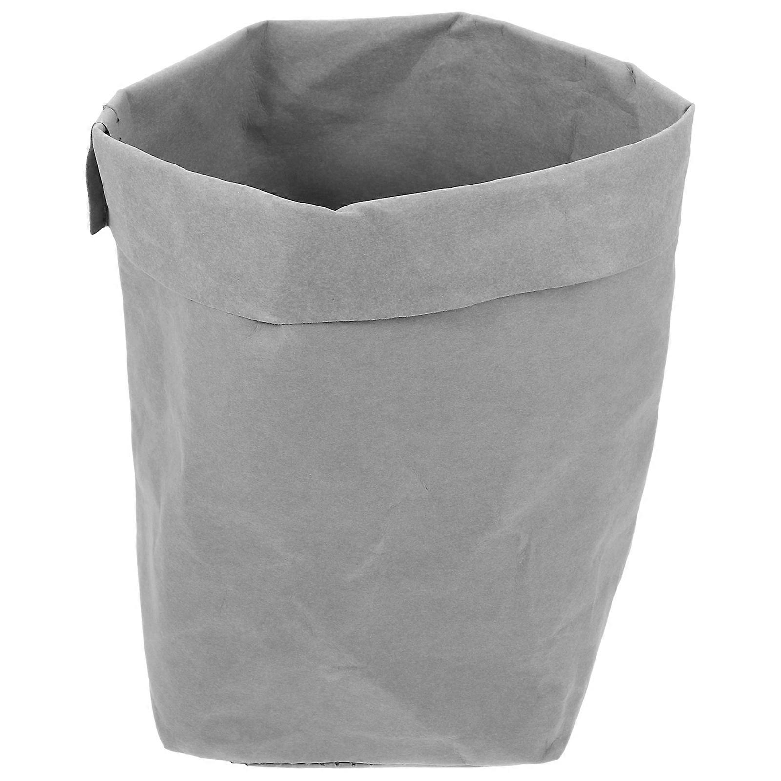 Kraft Paper Pouch 2Pcs Oil-resistant Grey Food Store Use Rectangular Storage
