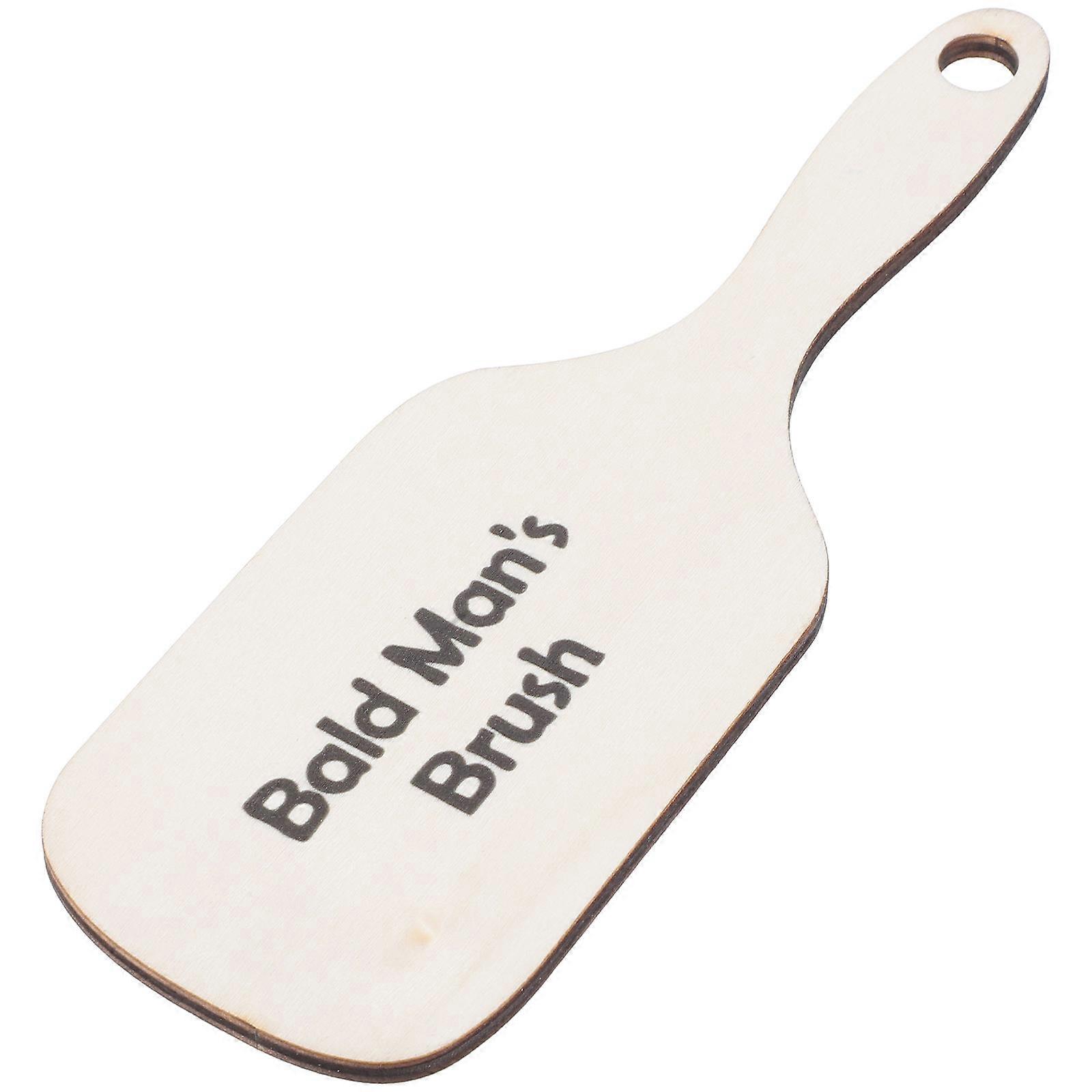 Wooden Large Wide Tooth Comb for Bald Man Grooming 4Pcs Clown Props