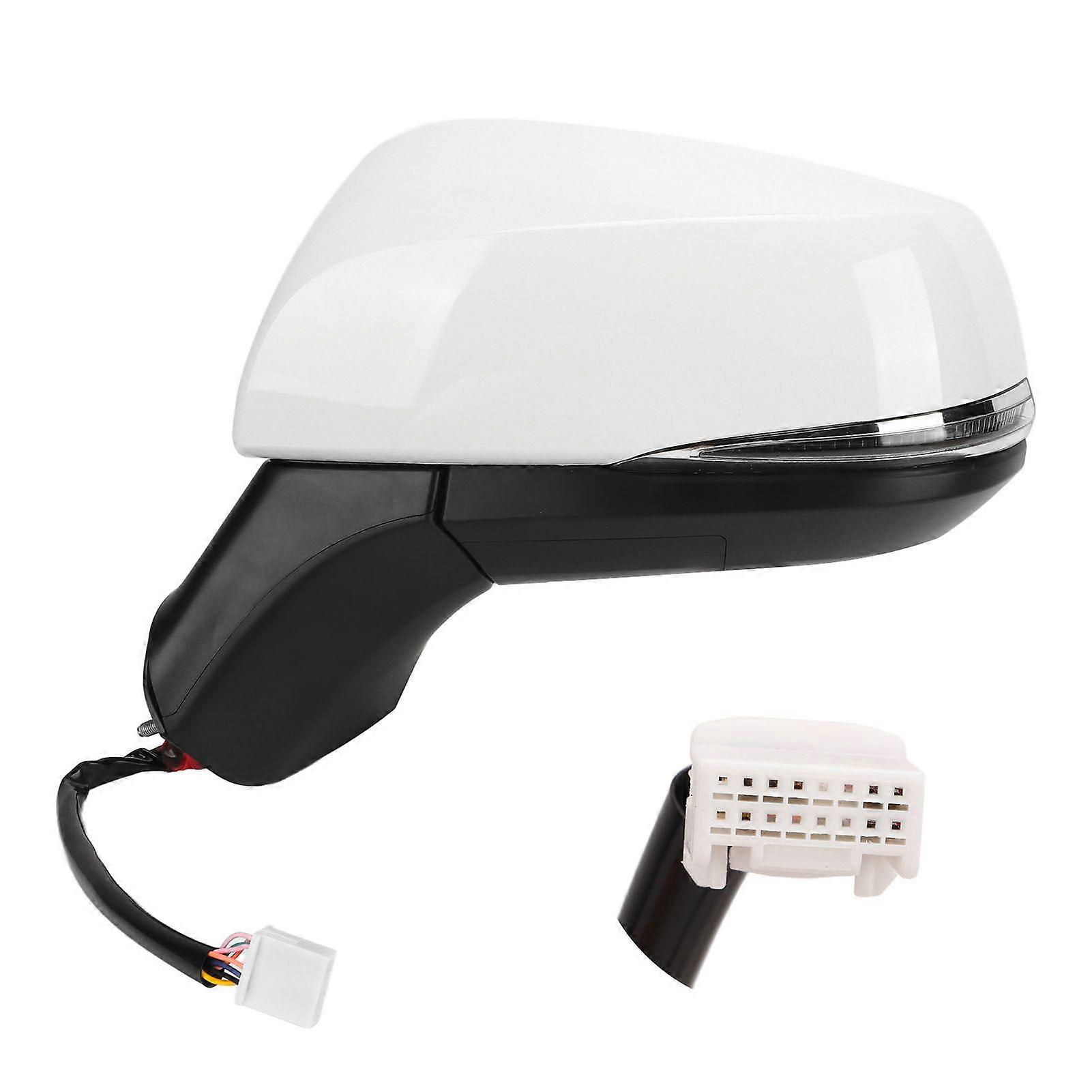 Super White Power Heated Side Mirror With Turn Signal Blind Spot Monitoring Replacement for RAV4 XA50 20192022 Left
