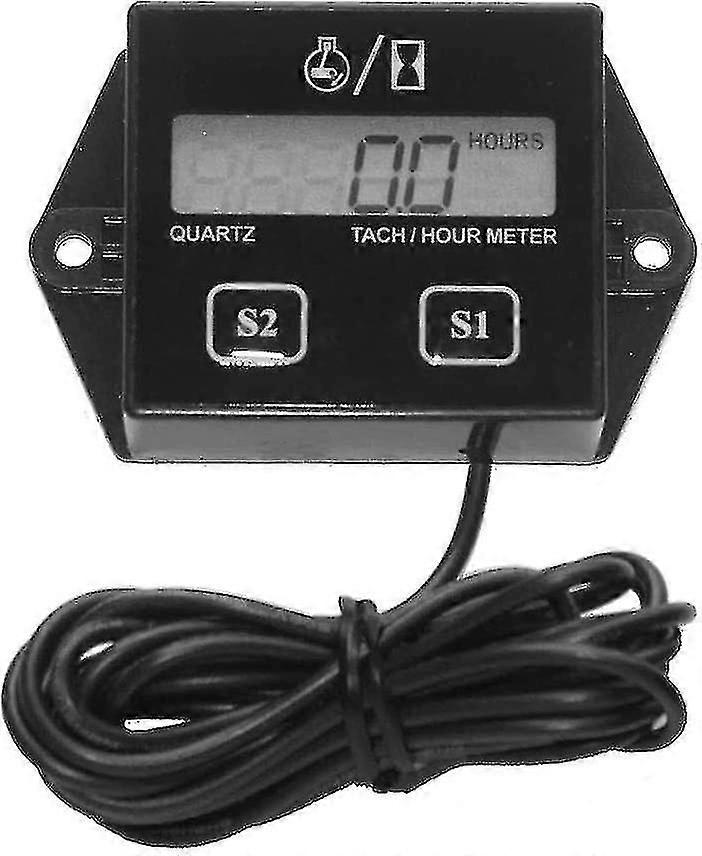 Digital turteller Digital Induktiv Tach Hour Meter For Induktiv Hour Meter 2 / 4 Stroke Small Engine Båt plen