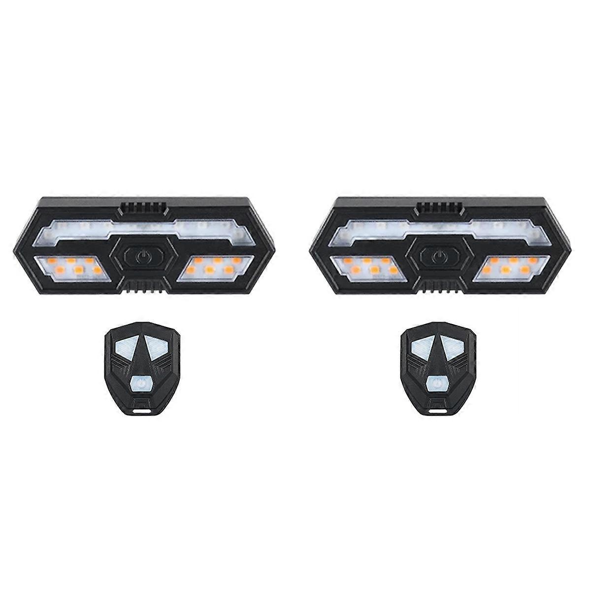 2X Bicycle Wireless Remote Control Turn Signal Smart Bicycle LED Tail Light