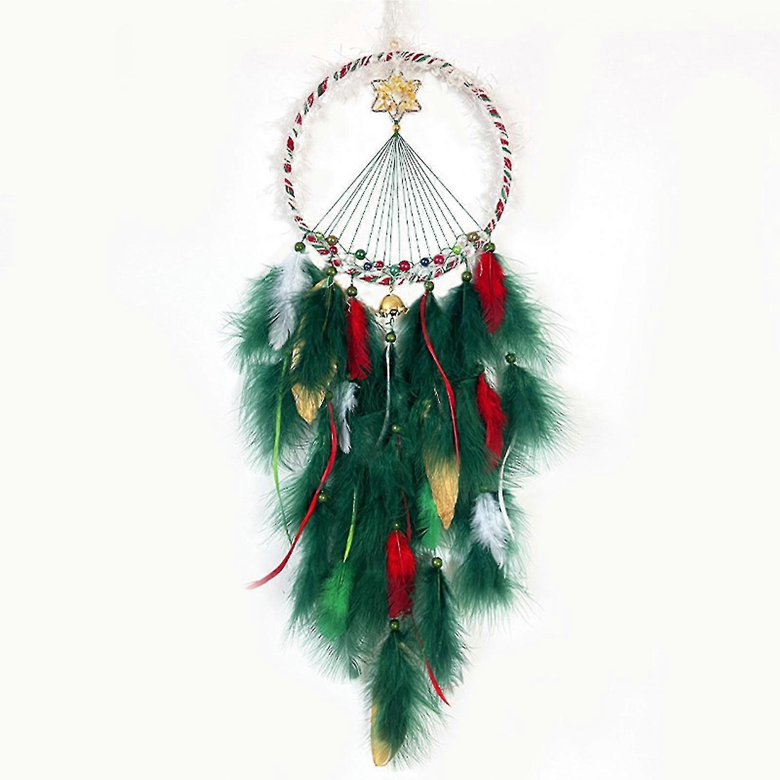 Christmas Dreams Catching Ornament With Light Led Wind Chime Pendant Glowing Christmas Tree Decoration