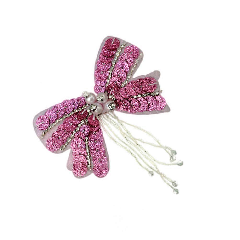 Bowknot Patch Clothes Patch for Sewing Use 2Pcs Pink Lovely Design