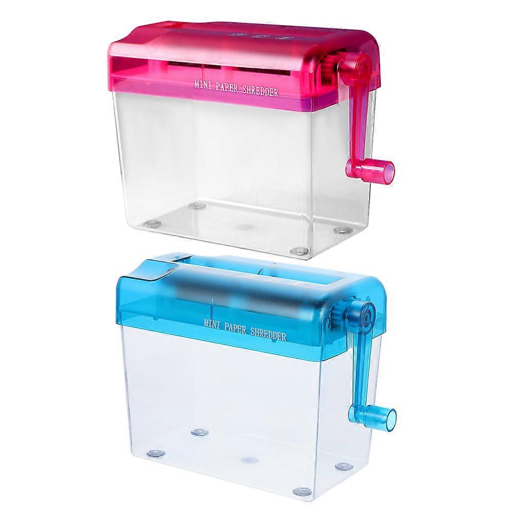 Handheld Paper Shredder Manual Shredder Home Office Document Cutter Multi Plastic and Metal for Desktop Use 2Pcs