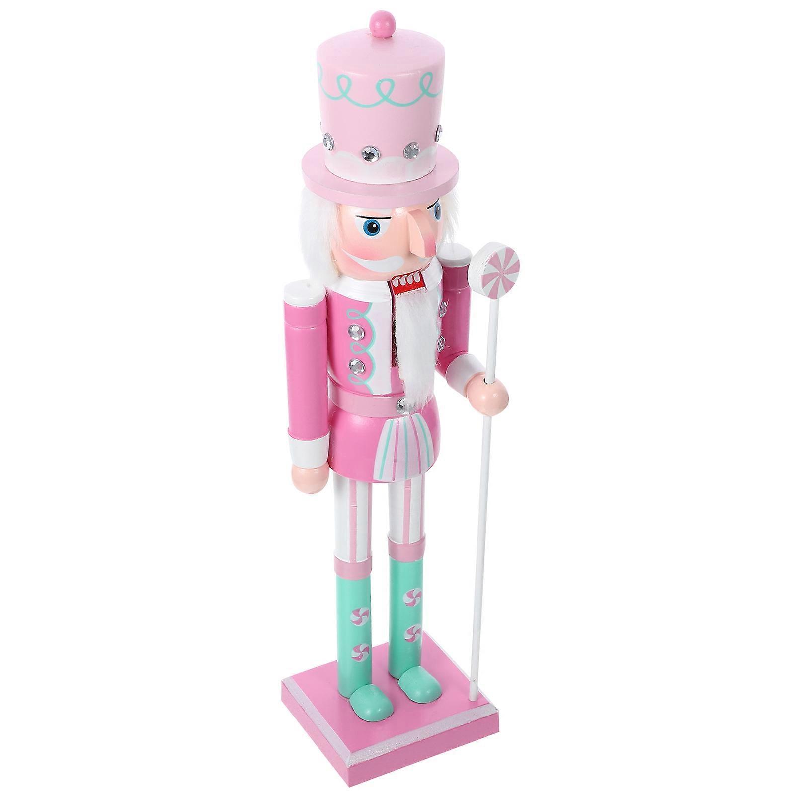 Nutcracker Ornaments Wooden Nutcracker Decoration for 3Pcs Christmas Display