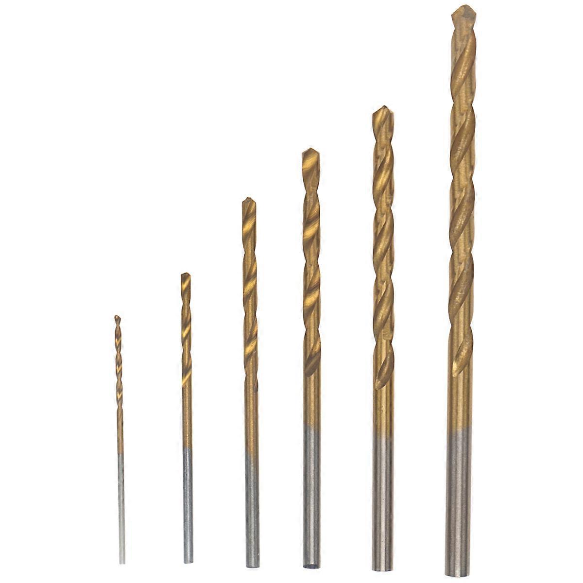Straight Shaft Drill Bit 60Pcs Golden for Metalworking with Low Resistance
