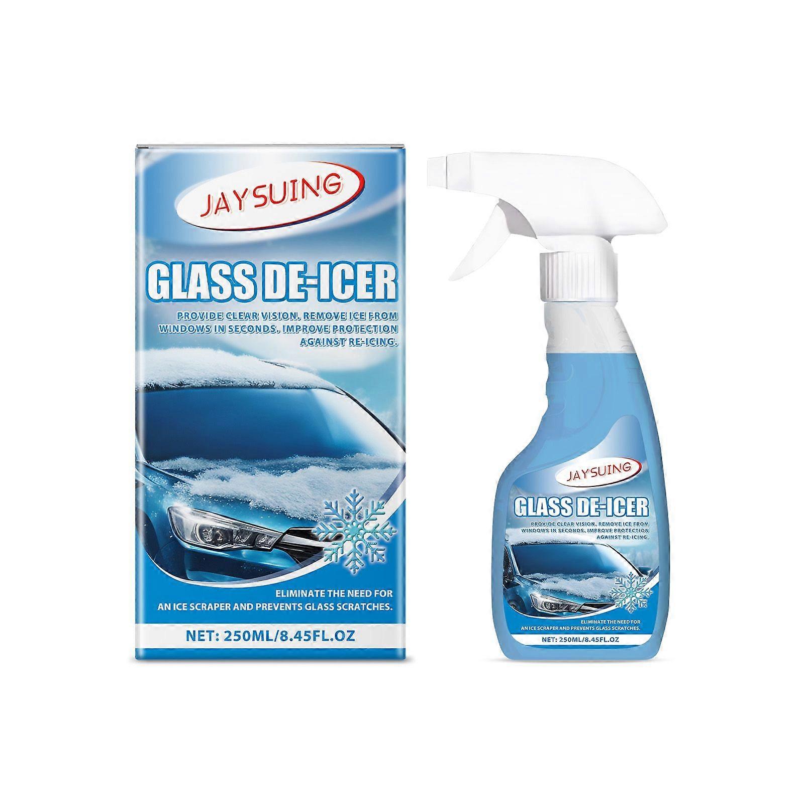 Jaysuing Windshield Deicer Car Window Melting Ice Anti-Fog Mild Formula Convenient Cleaning Spray