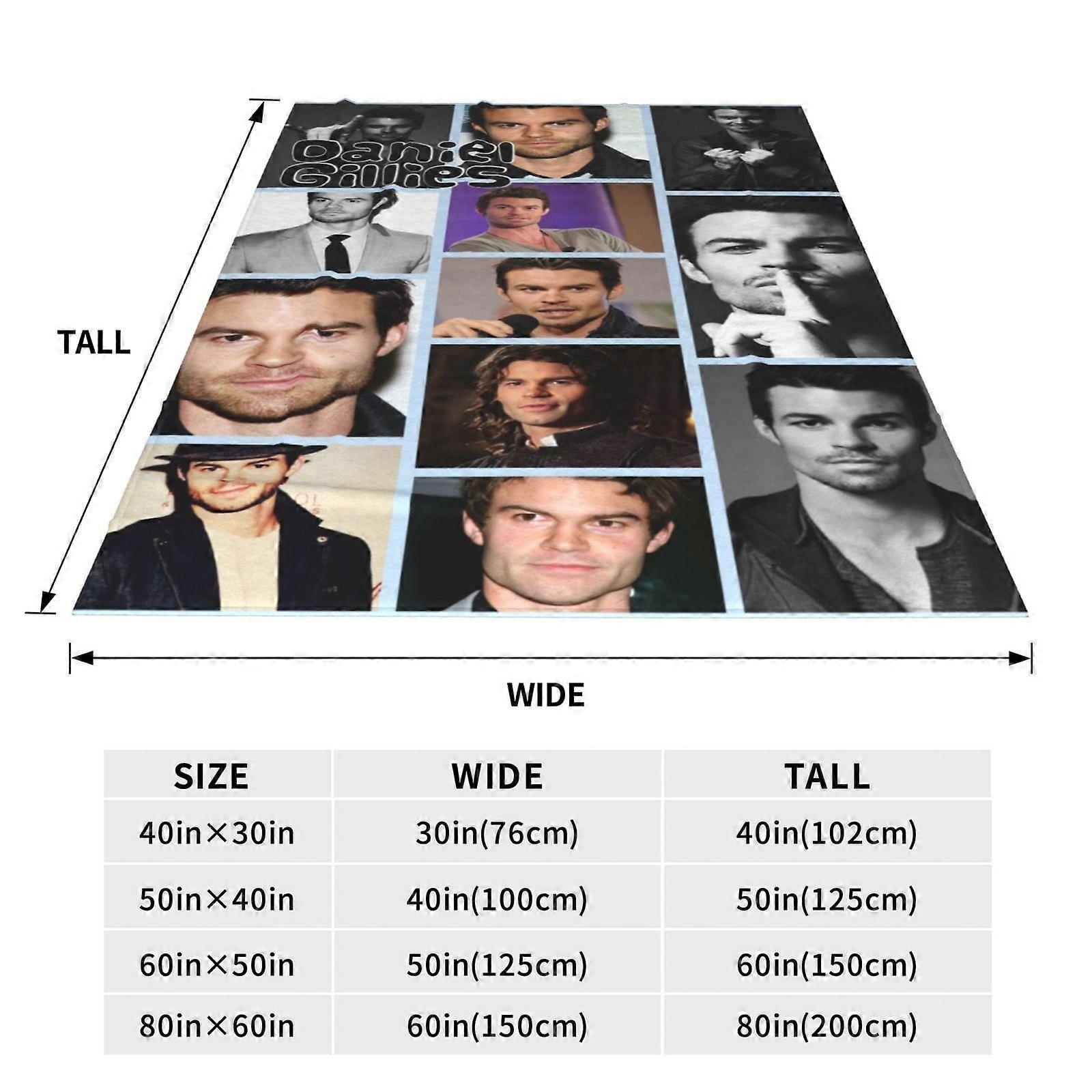 Daniel Gillies Fleece Throw Blanket, Ultra Soft Cozy Luxury Fuzzy Blanket For Couch Bed Sofa, Lightweight Warm Plush Blahufhf306