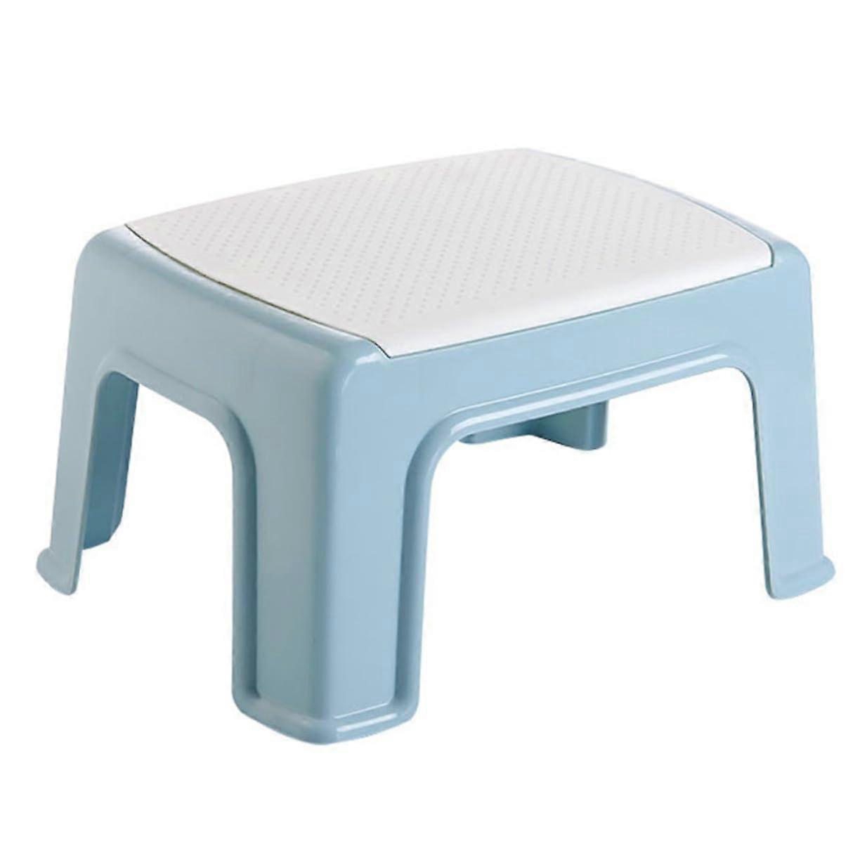 Portable Lightweight Plastic Footstool For Shower Use SkyBlue Small Stool NonSlip Footrest With Strong LoadBearing Capacity