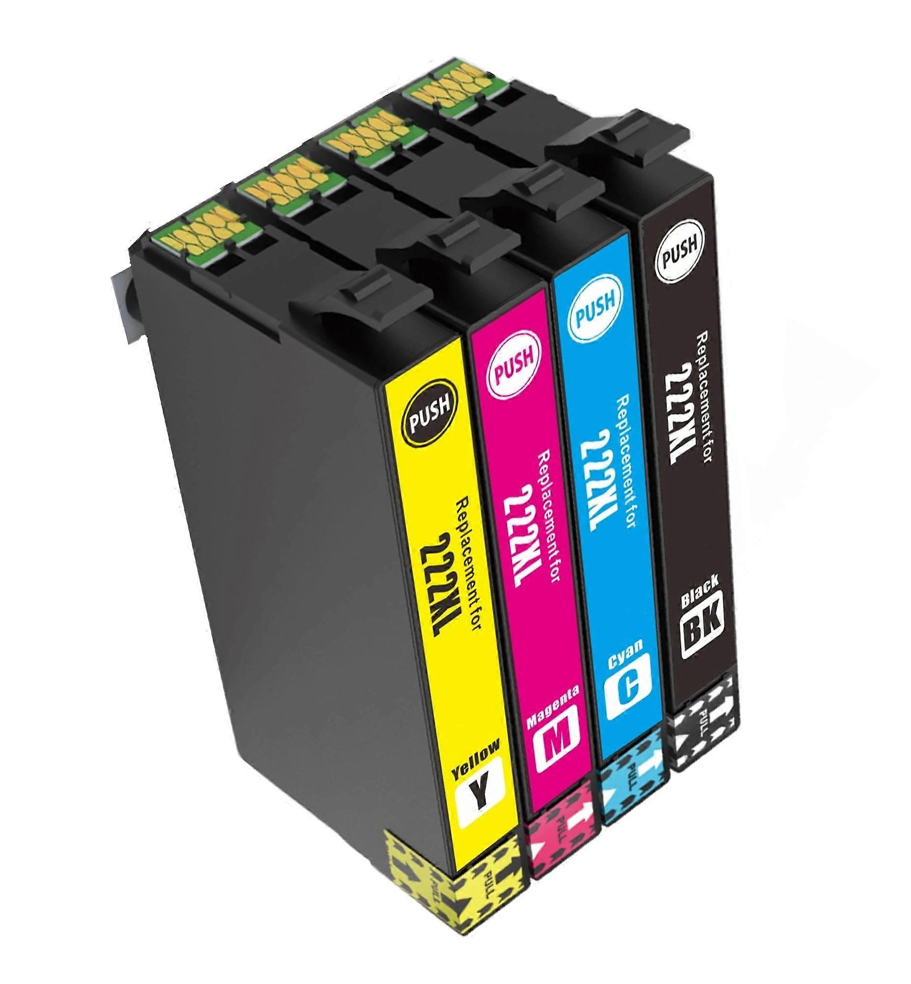 Compatible T222 XL 222XL Ink Cartridge Replacement for Expression Home XP-5200 Workforce WF-2960 Printer - 4 Pack