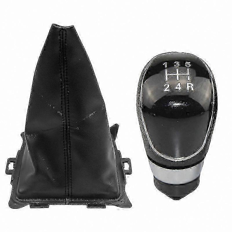 Car Gear Shift Knob and Gaiter Boot Cover Set for 5/6 Speed Transmission (Fits 2008-2012 Models)