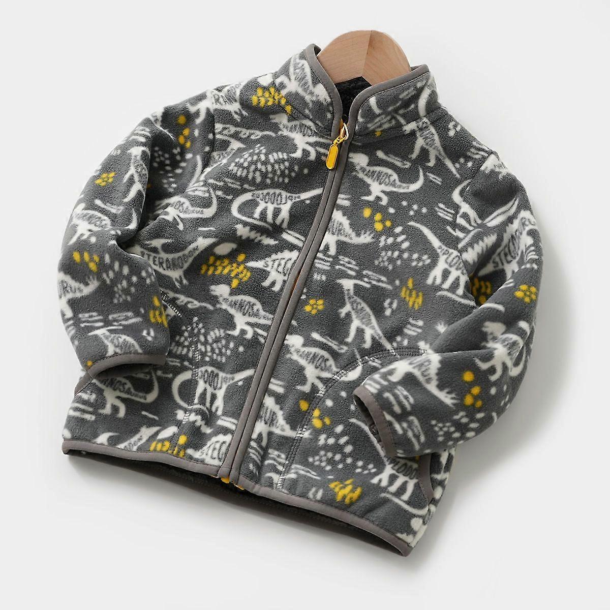 Kids Fleece Lined Jacket with Stand Collar, A-Class Thickened Fleece Coat  Warm Children's Outerwear