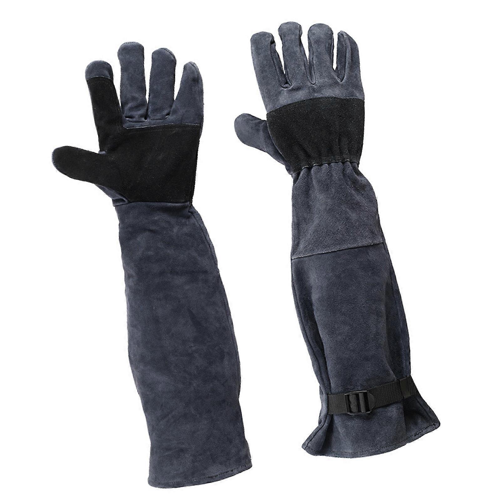 Heavy Animal Handling Gloves Scratch Resistant Arm Protecting For Training Feeding And Veterinary Use Multicolor