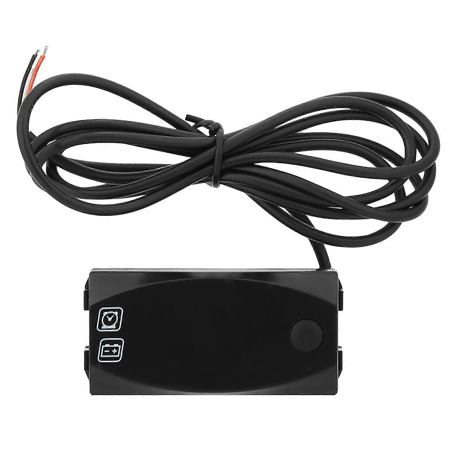 Multifunctional Motorcycle Voltmeter Waterproof Electronic Clock Gauge 2-in-1 LED MeterRed