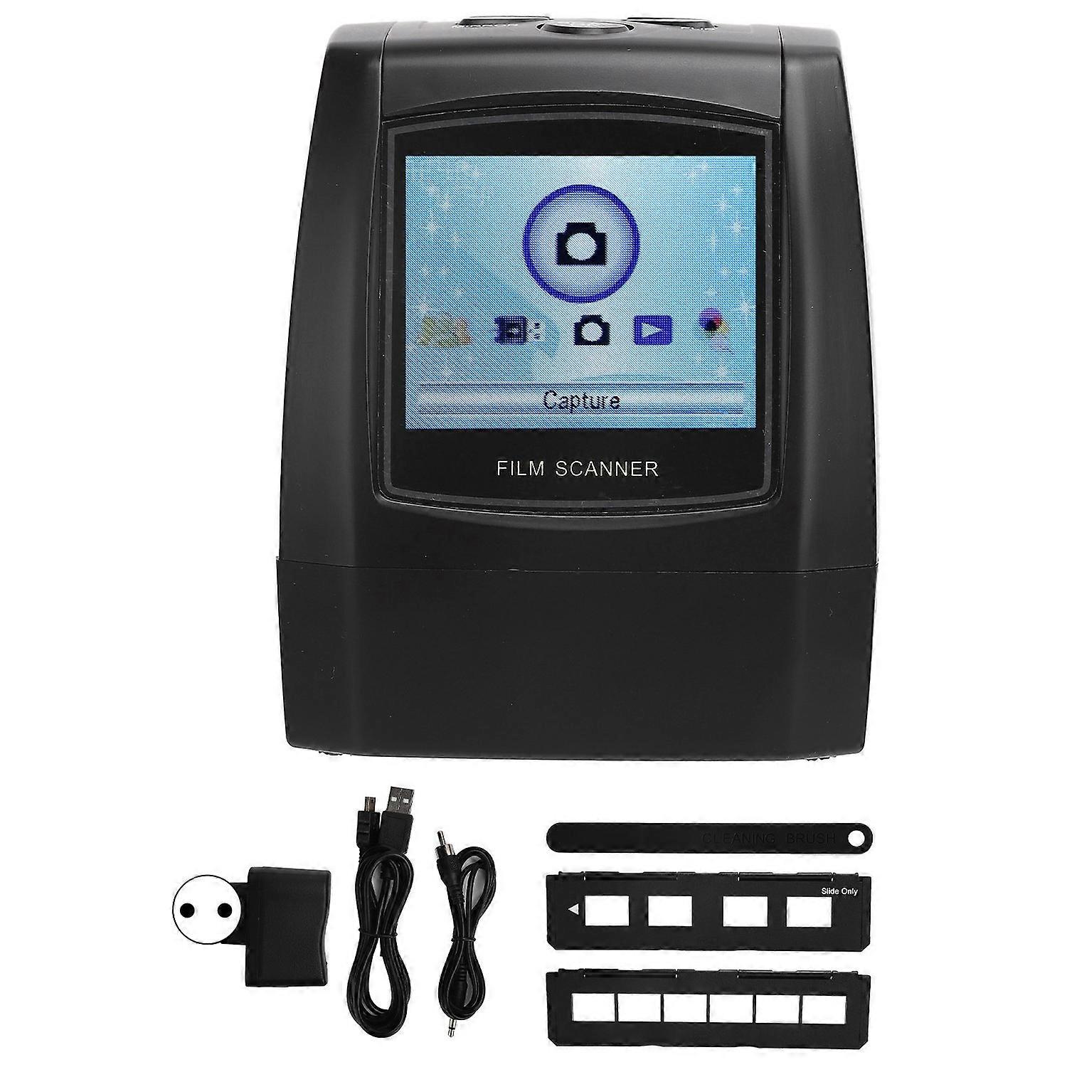Film Scanner 135/35mm USB2.0 EC718 with 2.36in Colored LCD 100‑240V for Windows XP/VISTAEU Plug