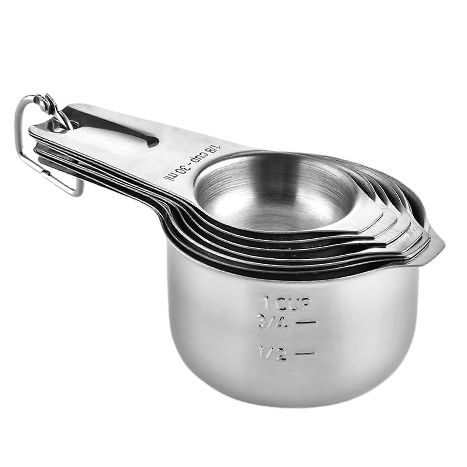 30/60/80/120/160/180/240ML Measuring Spoon - Precise Measurements - Stainless Steel Measuring Cup Set for Cooking