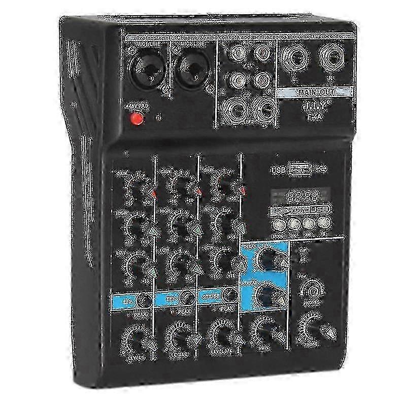 Professional 4 Channel Bluetooth Mixer Audio Mixing Dj Console With Reverb Effect For Home Karaoke Usb Live Stage Ktv