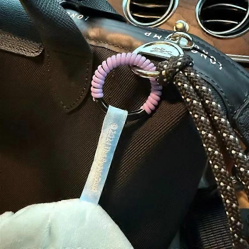 Labubu Anti Drop Buckle Silicone Rope Keychain Protection Ring Transparent Winding Fixed Anti Drop