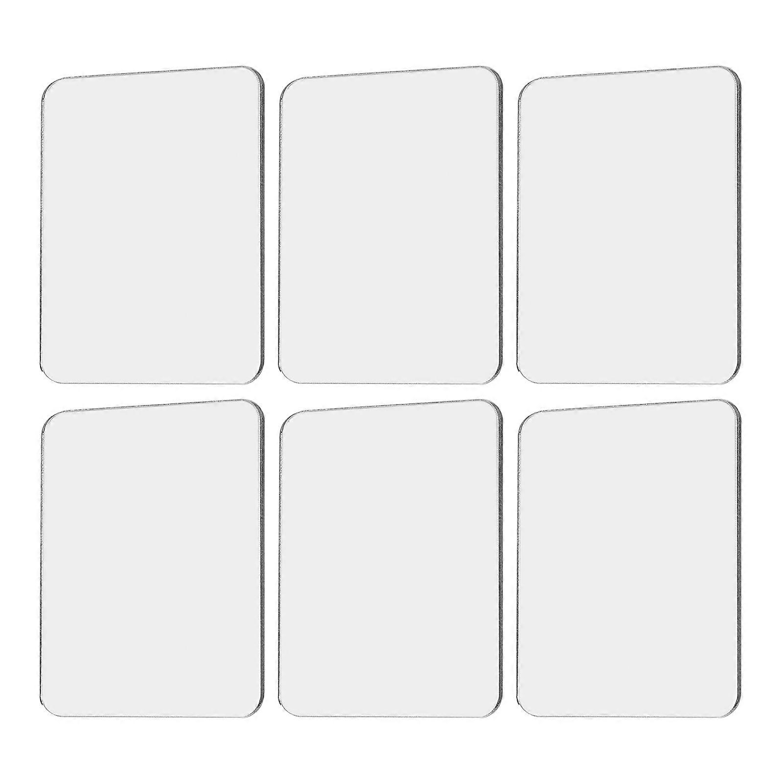 Acrylic Makeup Mirror Sticker for Smartphone Case with Self Adhesive Peel and Stick 6Pcs