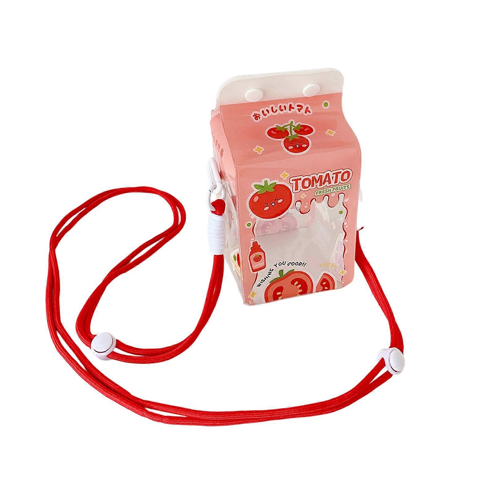 Durable Kids Friendly PVC Doll Storage Bag Featuring Playful Cartoon Patterns Cute Plushie Carriers with Handle Multicolor