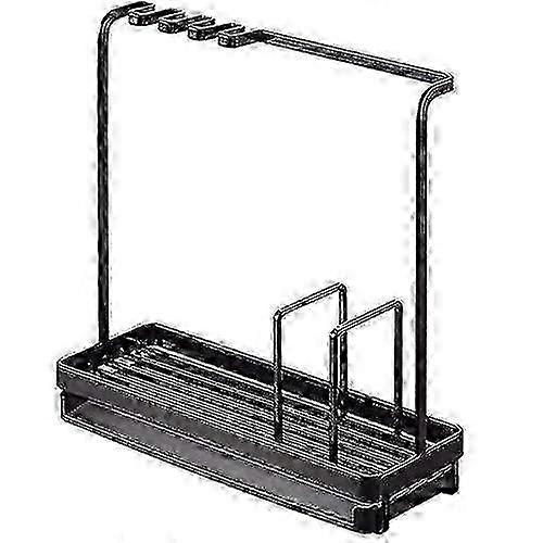 Sponge holder for kitchen sink, sponge holder with plastic drain pan