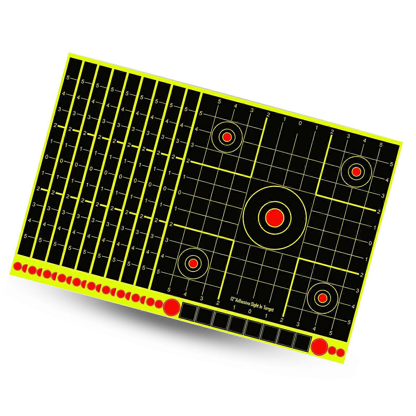 10Pcs Precisely Shootings Practice Paper 12x13.2inch Targets Paper For Indoor Outdoor Practice Easy to Use Multicolor