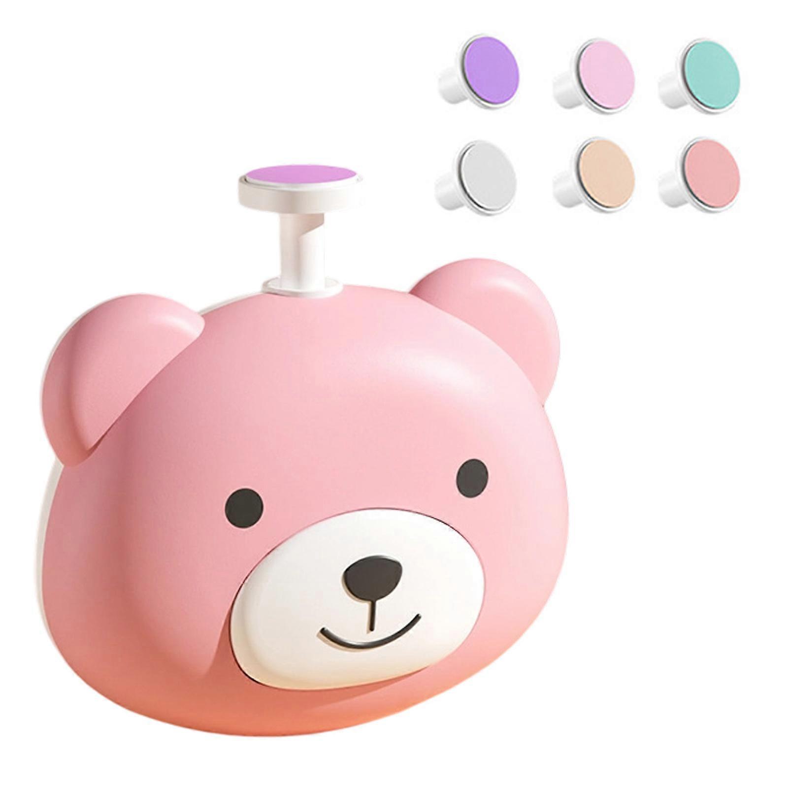 Rechargeable Child Fingertip Trimmer With Safety Guard Low Vibration Design For 6 Speed Adjustments For Various Age Groups  Pink