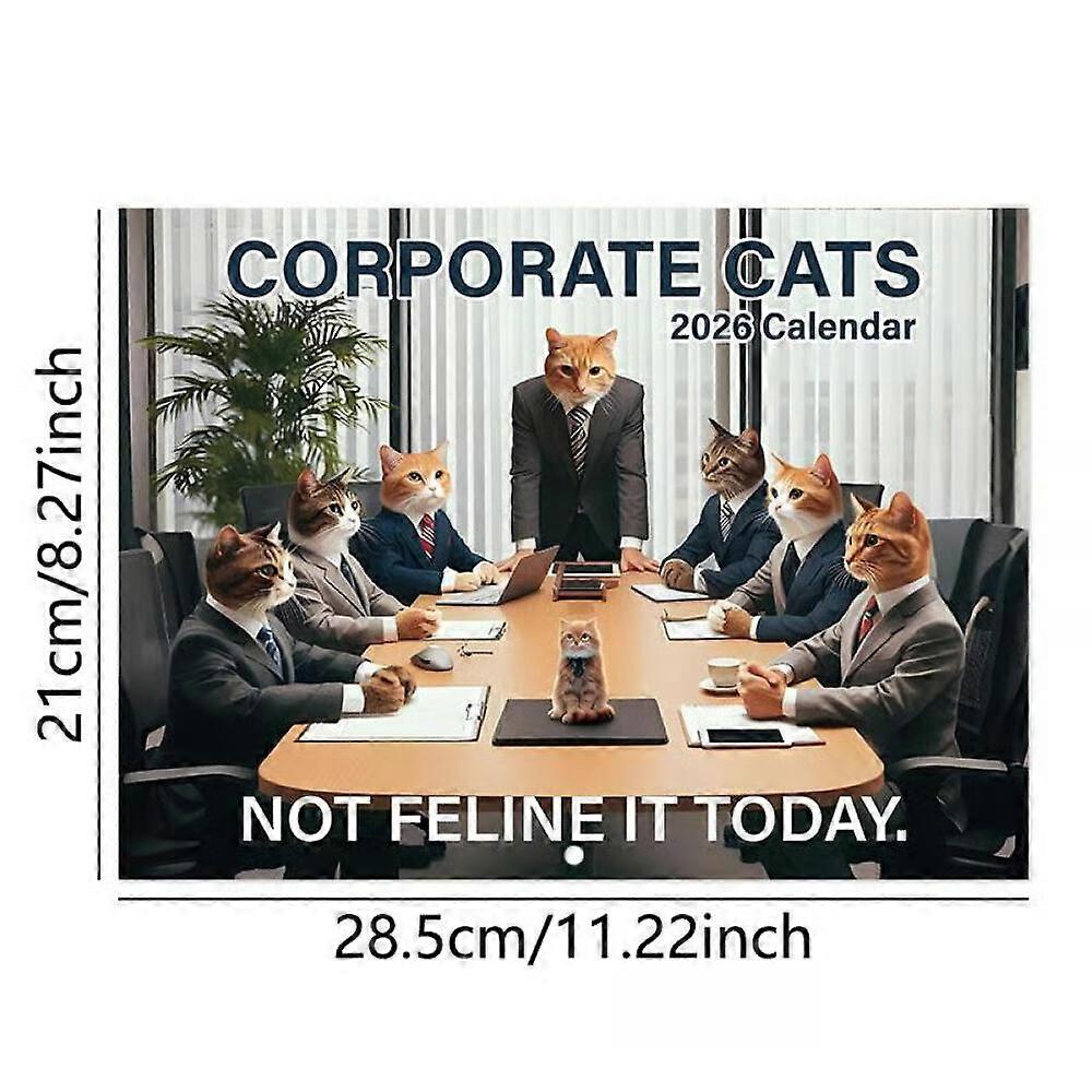 2026 Corporate Cat Office Cat Calendar