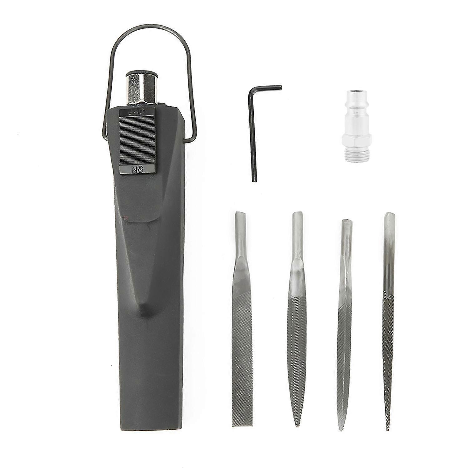 Pneumatic Air Powered File Includes 1 Flat Cut 1 Half Round 1 Round & 1 Triangular File
