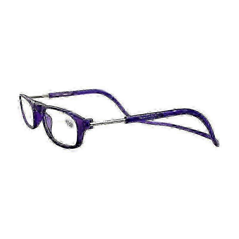 w 1x Hanging Folding Magnetic Reading Eyeglasses Glasses Front Click Connect