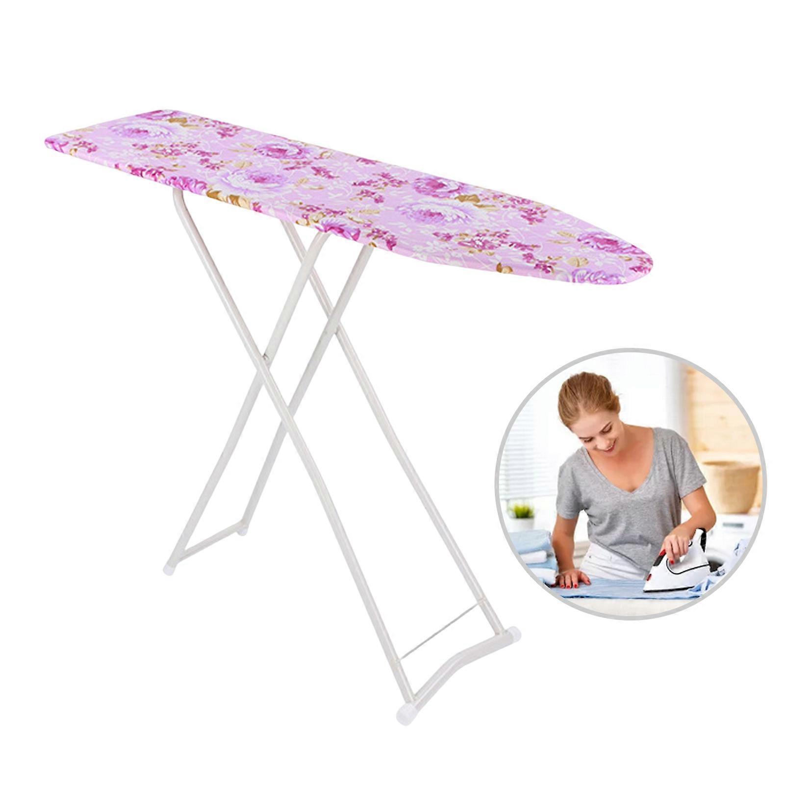 Ironing Board, Foldable with Adjustable Height, Flower Pattern Top,36 inch