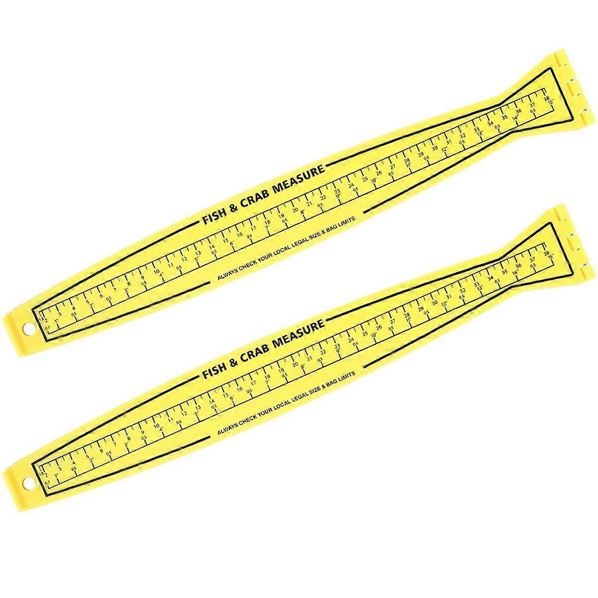 2 Pcs Fish Measuring Board Folding Fishing Ruler Fishing Measurement Ruler Crab Measuring Tool for B